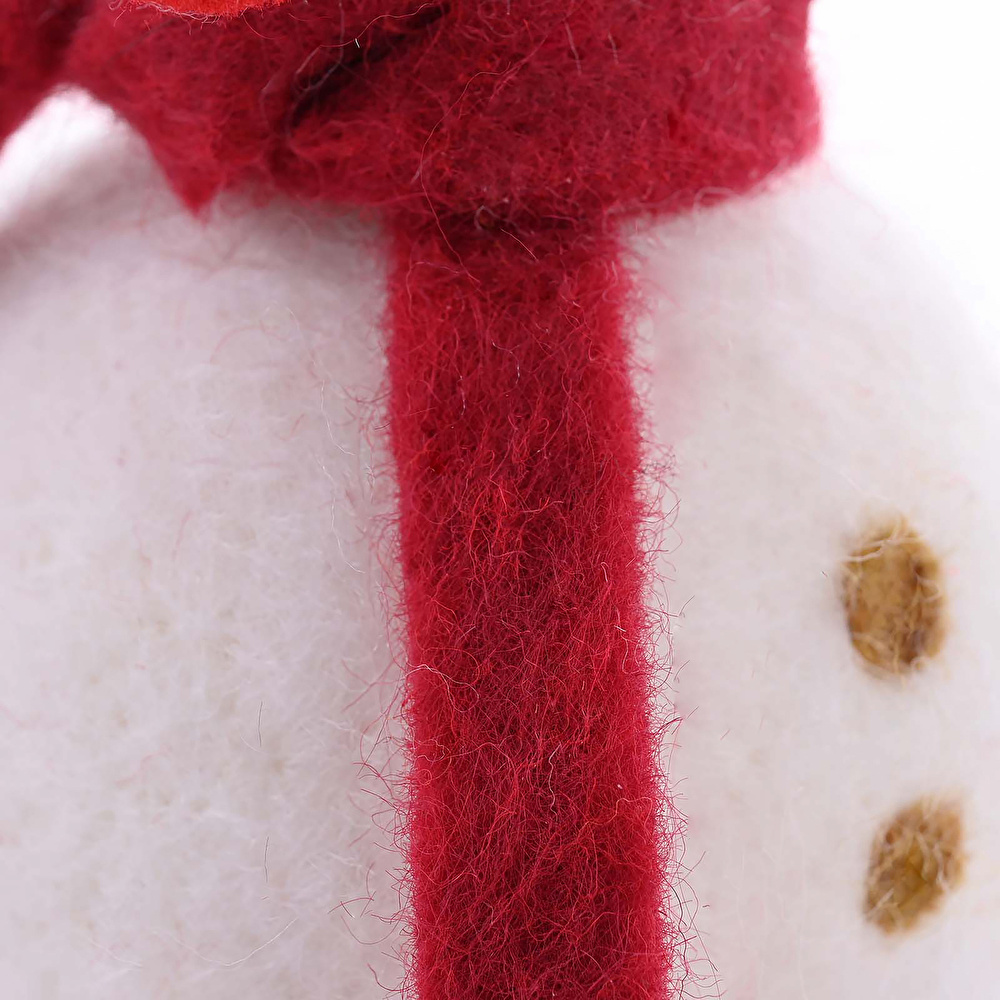 Karaca Home New Year Yılbaşı Snowman With Ear Muffs Ağaç Süsü 8x13 cm görseli 4