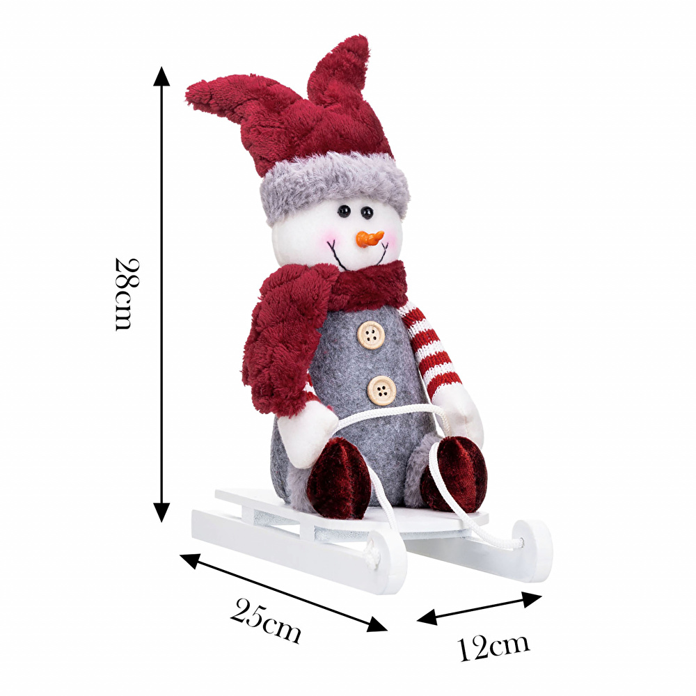 Karaca Home New Year Yılbaşı Velvet Snowman With Slide  görseli 5