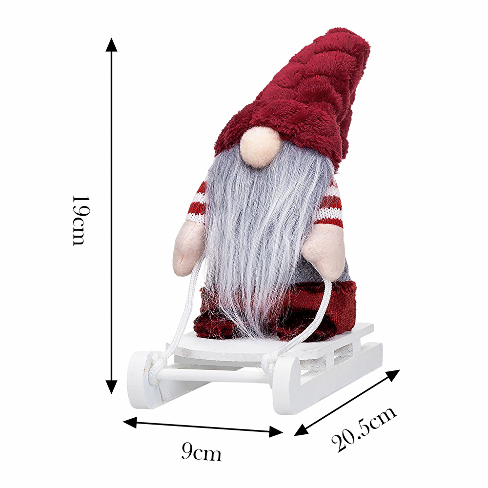 Karaca Home New Year Velvet Santa's Gnome With Slide  görseli 4