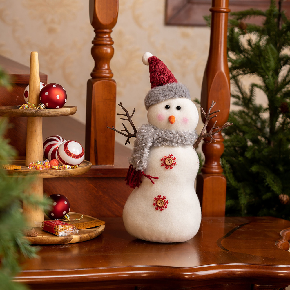 Karaca Home New Year Velvet Snowman  görseli 3