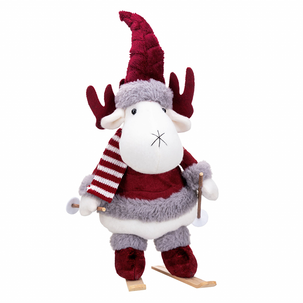 Karaca Home New Year Yılbaşı Velvet Skier Reindeer  görseli 3