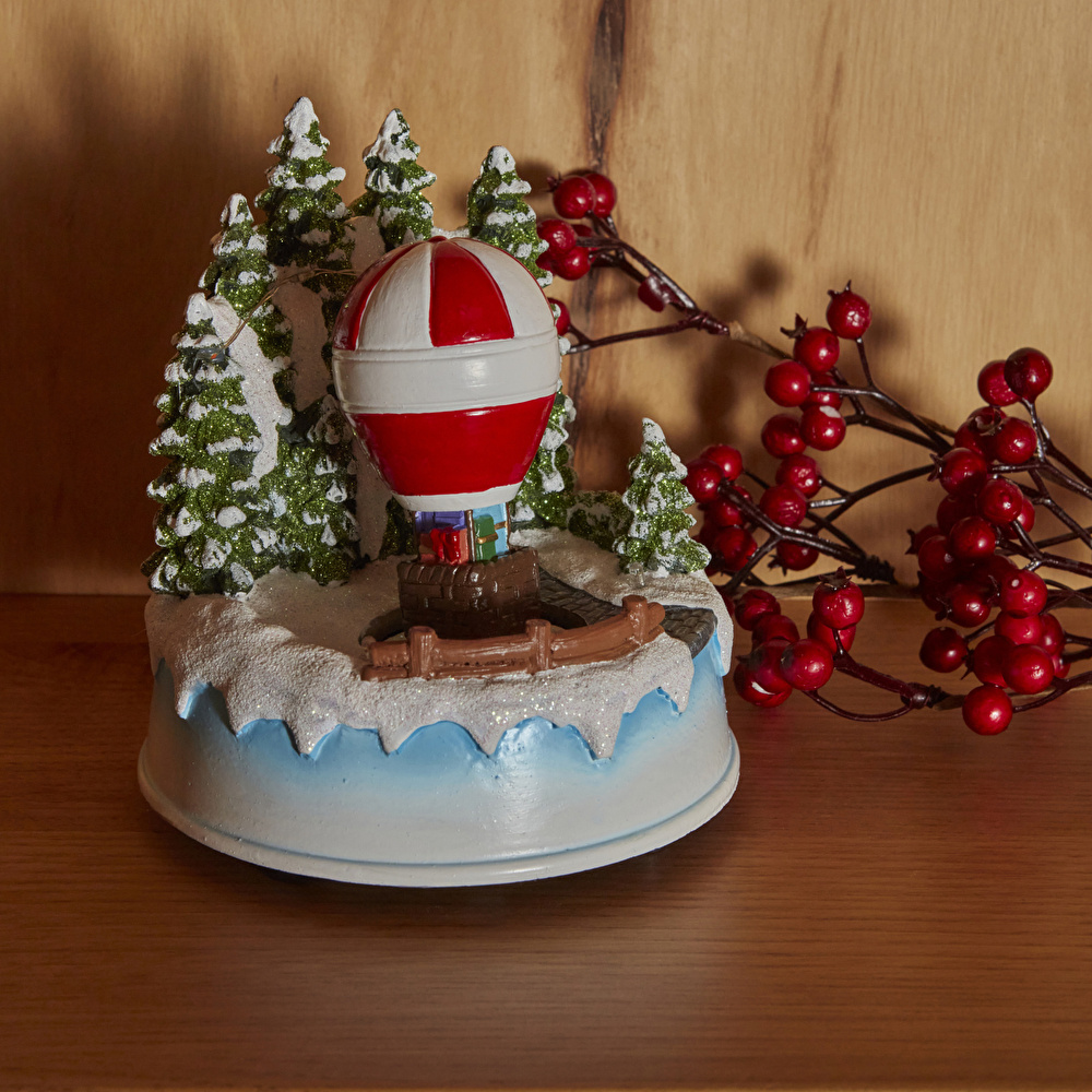Karaca Home New Year Yılbaşı Led Işıklı Noel Köyü 13x13x15 cm görseli 2