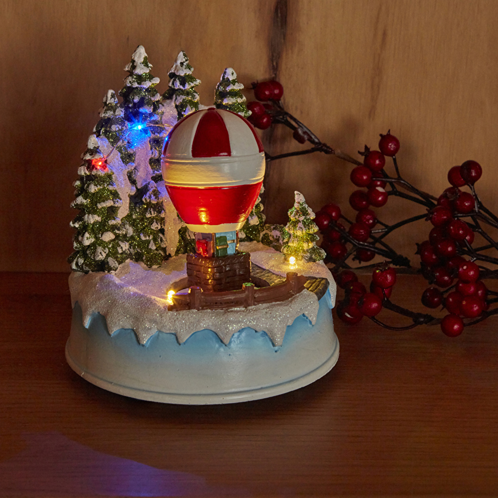 Karaca Home New Year Yılbaşı Led Işıklı Noel Köyü 13x13x15 cm görseli 4