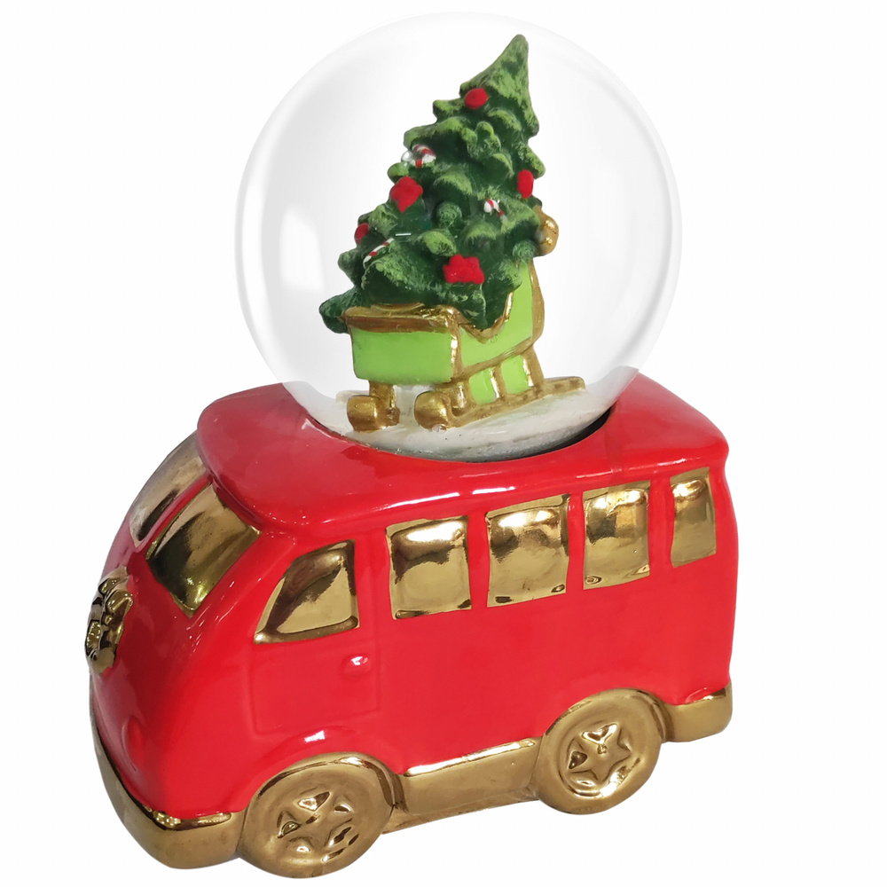 Karaca Home New Year Minivan Kar Küresi 15x9x19 cm görseli 2