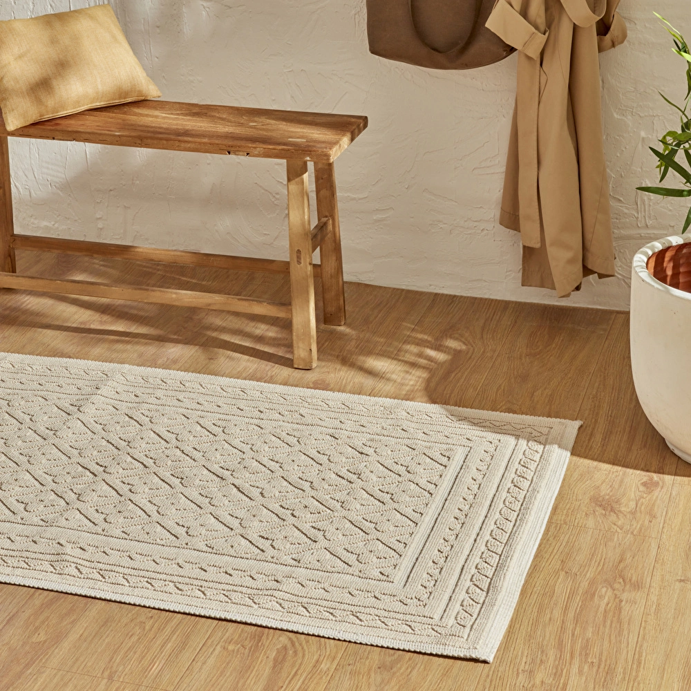 Karaca Home Nora Ekru 80x150 cm Paspas görseli 1