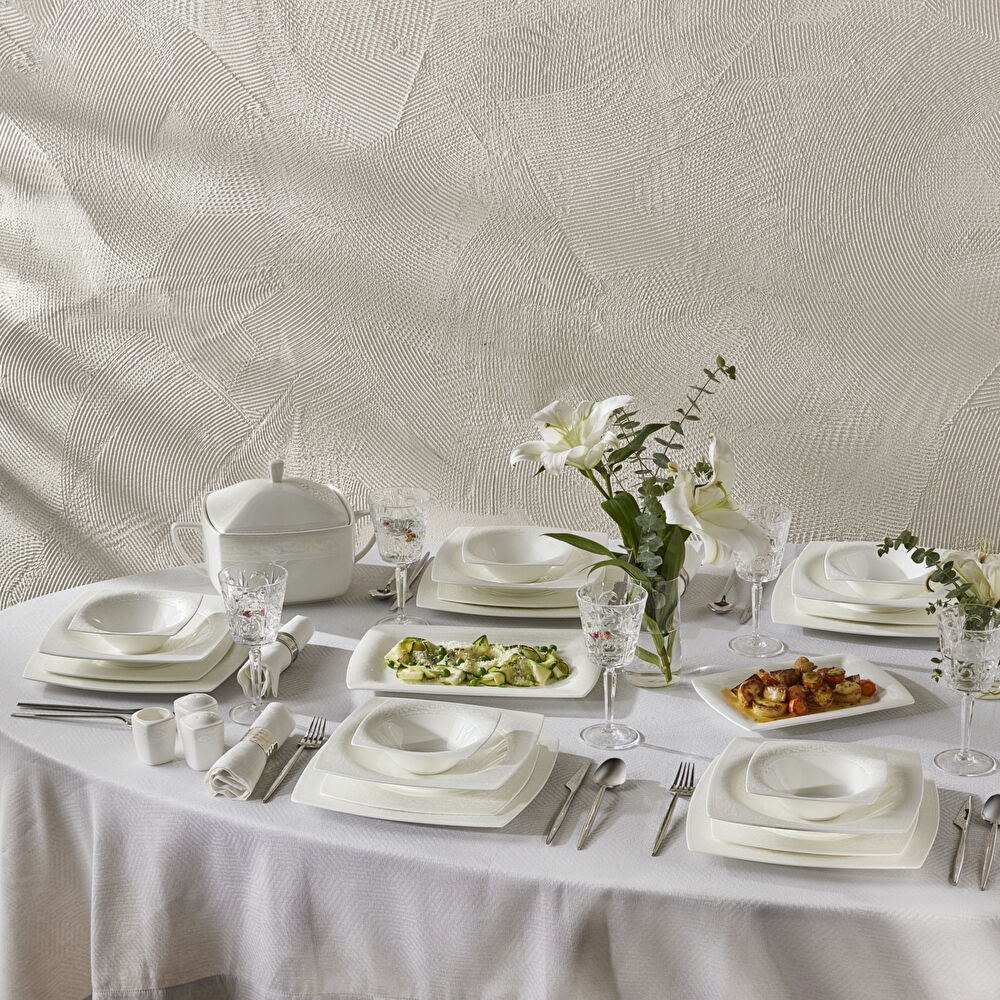 Karaca Fine Pearl Roma 58 Parça 12 Kişilik Yemek Takımı thumbnail 3