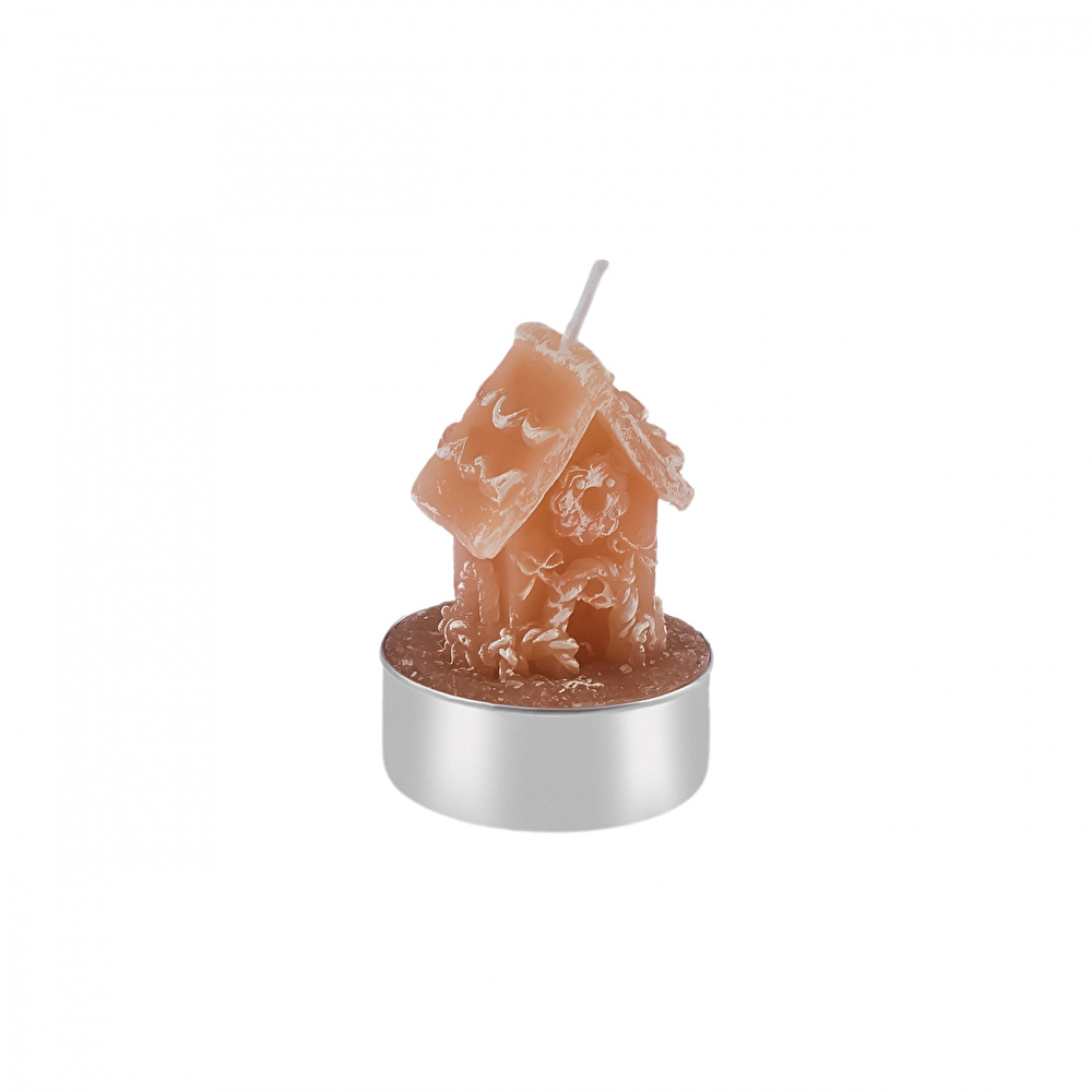 Karaca Home New Year Yılbaşı Ginger House 3'lü Tealight Mum 18x5x6 Cm görseli 4