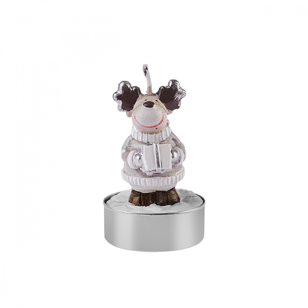 Karaca Home New Year Yılbaşı Reindeer 3'lü Tealight Mum 14x9,3x6 cm görseli 2