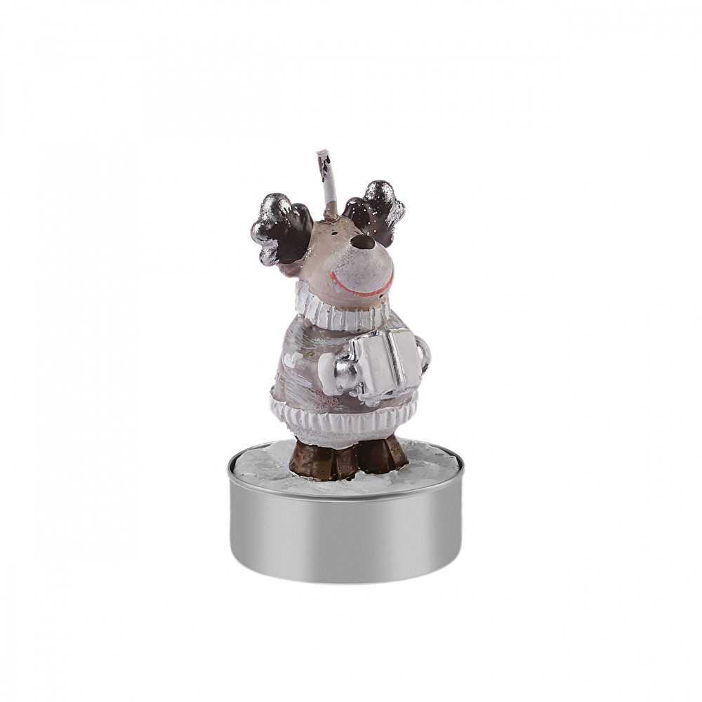 Karaca Home New Year Yılbaşı Reindeer 3'lü Tealight Mum 14x9,3x6 cm görseli 3