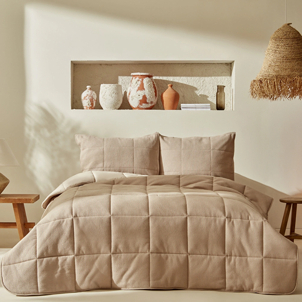 Karaca Home Muse Çift Kişilik Spring Comfort Set Taş görseli 1