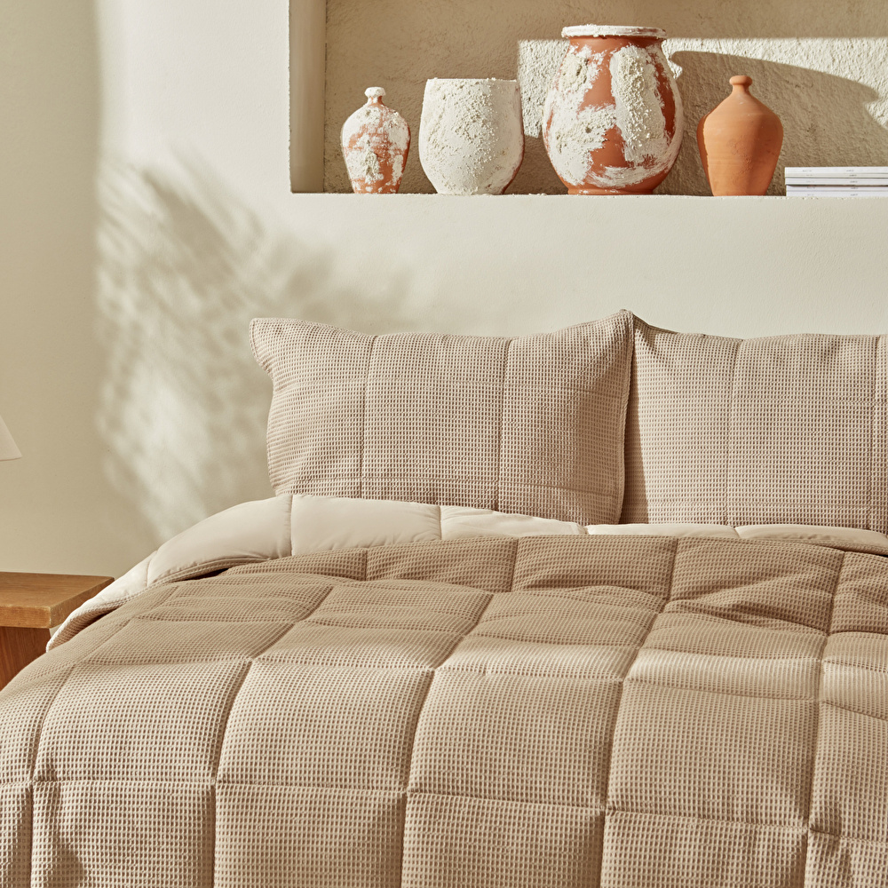 Karaca Home Muse Çift Kişilik Spring Comfort Set Taş görseli 3