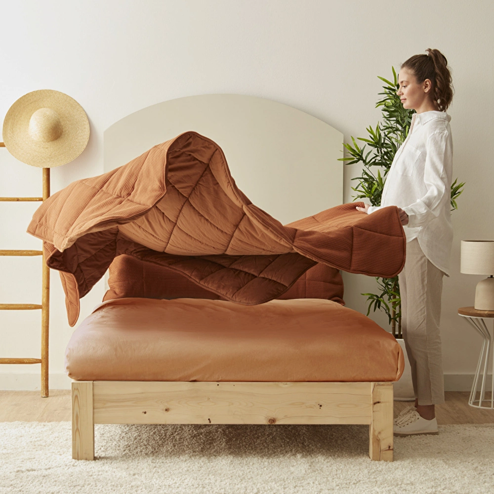 Karaca Home Muse Çift Kişilik Spring Comfort Set Terracotta görseli 4