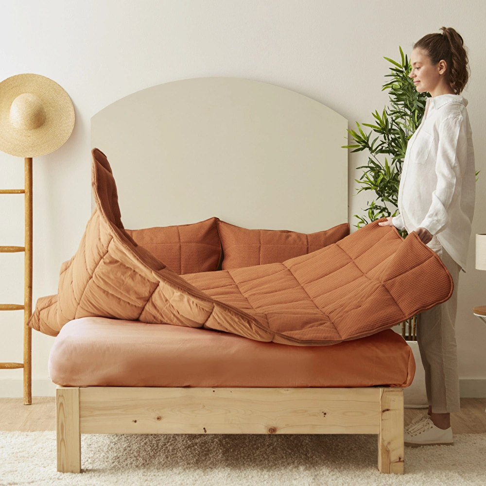 Karaca Home Muse Çift Kişilik Spring Comfort Set Terracotta görseli 5