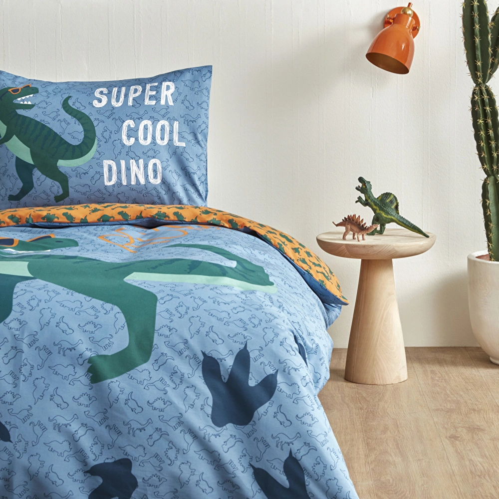 Karaca Home Young Cool Dino %100 Pamuk Tek Kişilik Nevresim Takımı Yeşil görseli 3