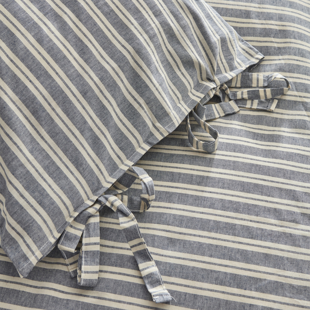 Karaca Home Denim Striped Tek Kişilik Nevresim Seti görseli 7