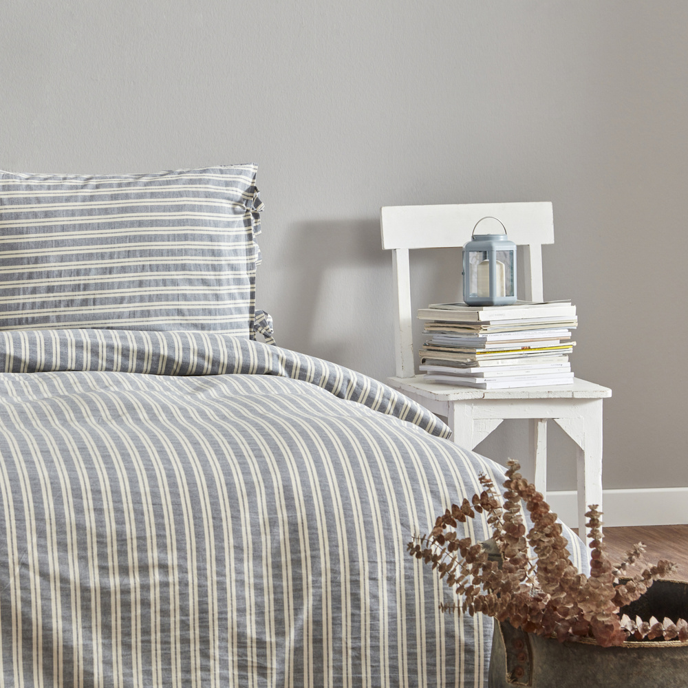 Karaca Home Denim Striped Tek Kişilik Nevresim Seti görseli 3