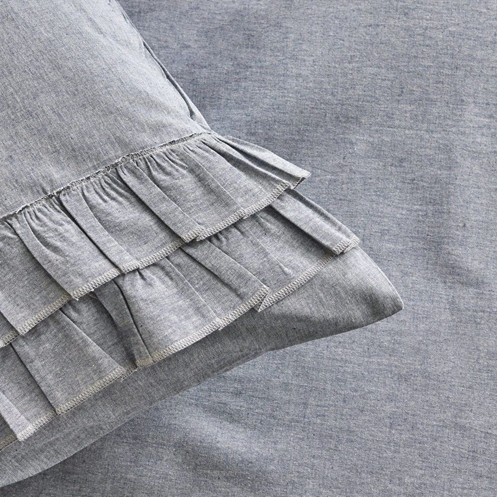 Karaca Home Denim Azur Çift Kişilik Nevresim Seti Mavi görseli 3