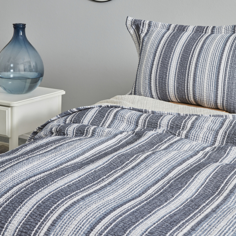 Karaca Home Denim Farley Tek Kişilik Yatak Örtüsü Seti İndigo görseli 7