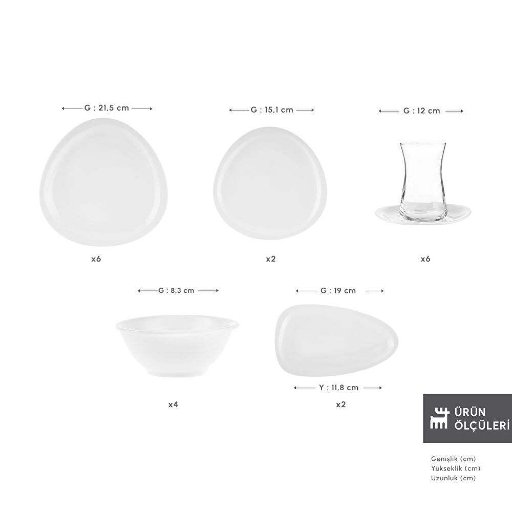 Karaca Forever Bone Cosima 26 Parça 6 Kişilik Kahvaltı Takımı thumbnail 2