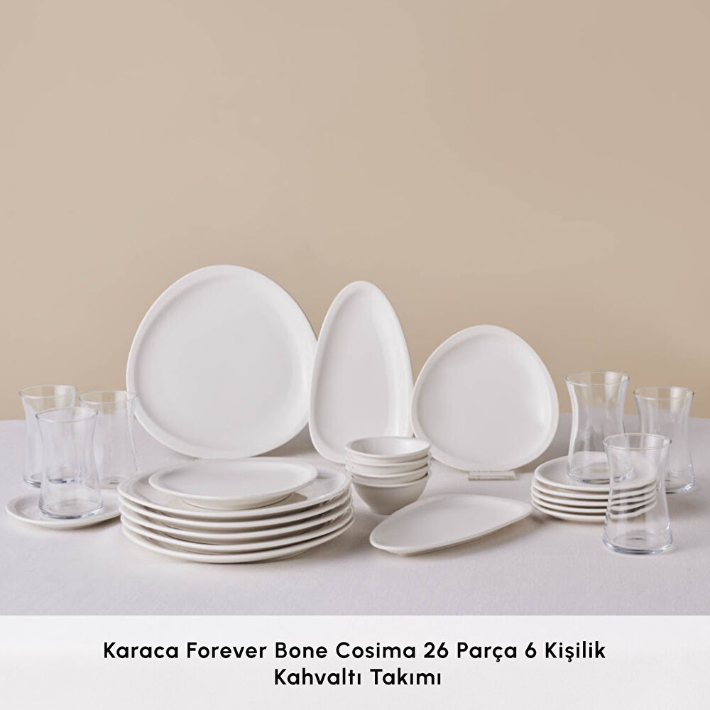 Karaca Forever Bone Cosima 26 Parça 6 Kişilik Kahvaltı Takımı thumbnail 3