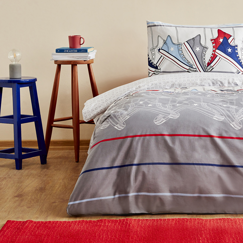 Karaca Home Young Barton %100 Pamuk Tek Kişilik Nevresim Takımı Fitted  görseli 3
