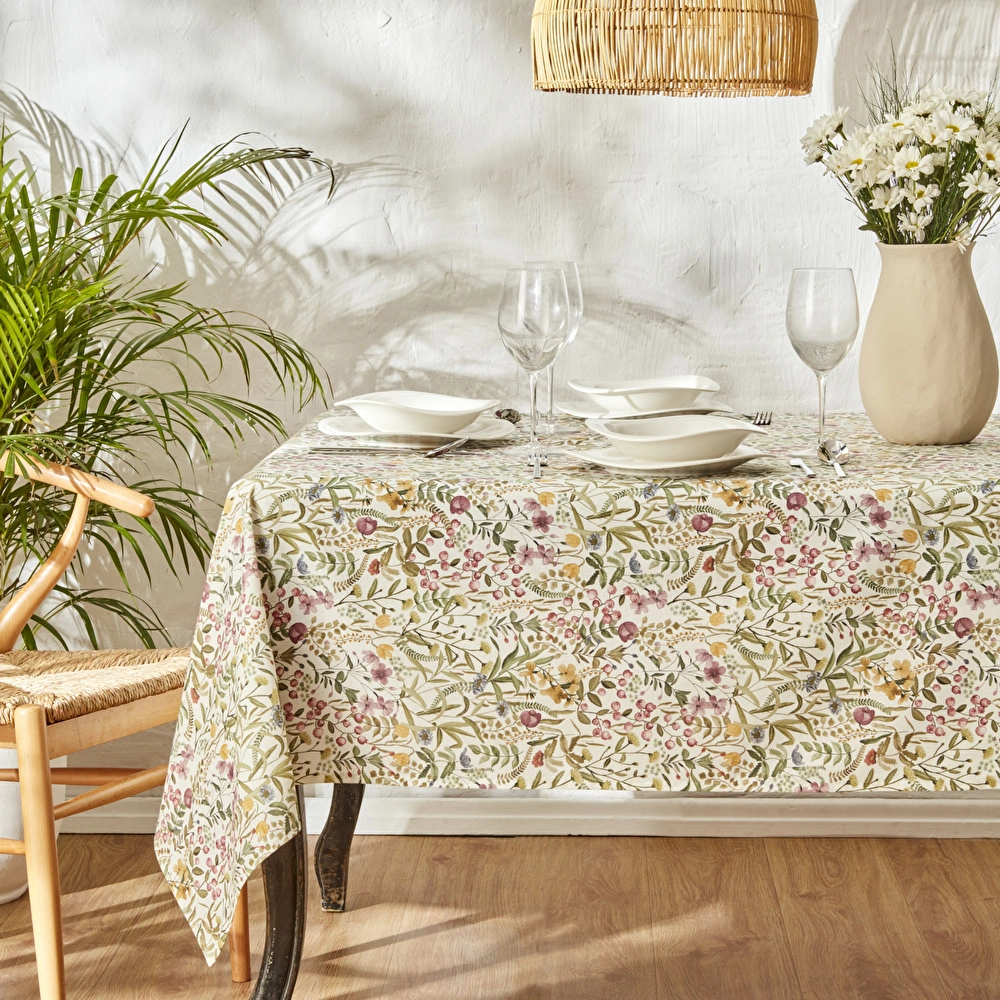 Karaca Home Glenn Masa Örtüsü Yeşil 145x220 cm  görseli 1