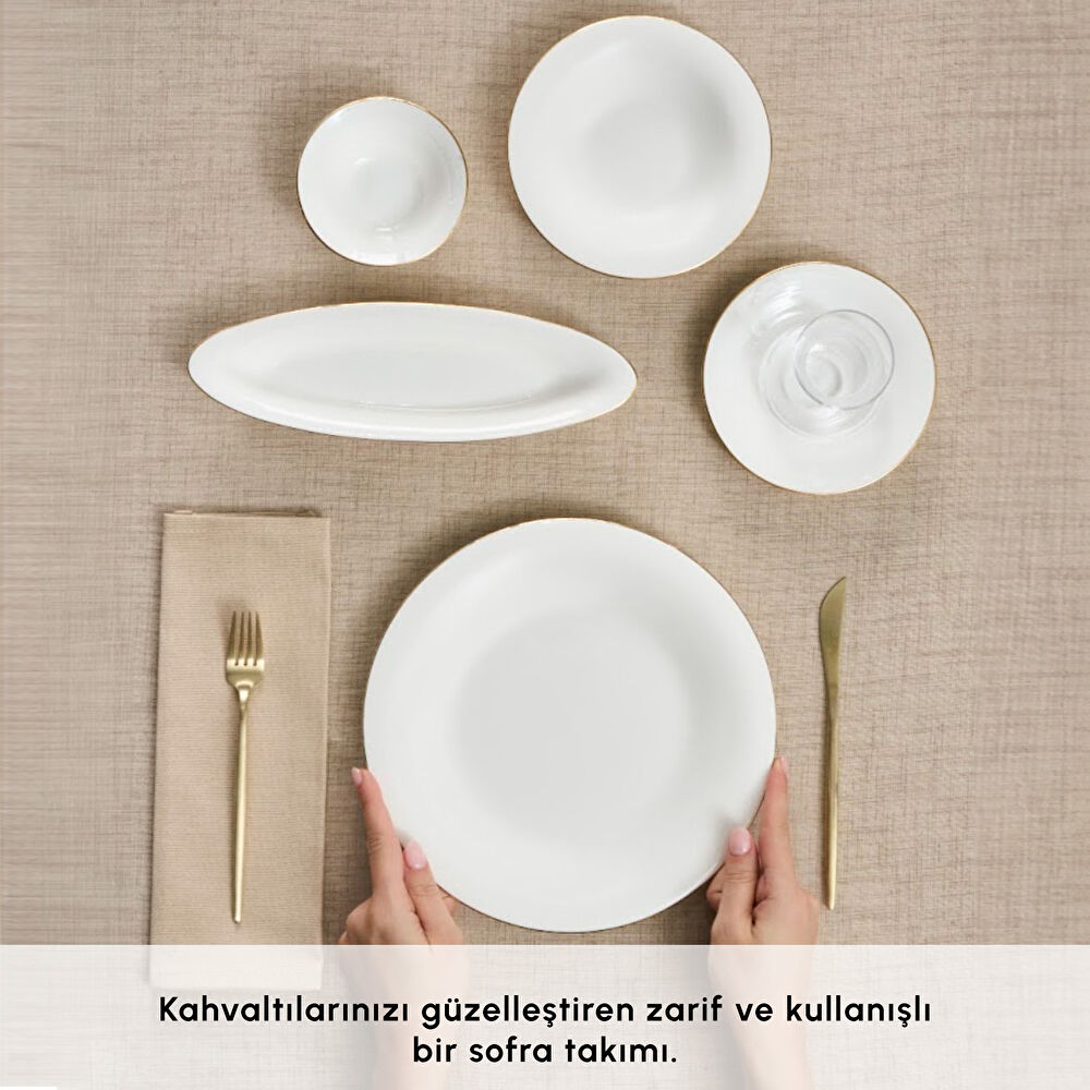 Karaca Fine Pearl Fame 26 Parça 6 Kişilik Kahvaltı Takımı Gold thumbnail 4