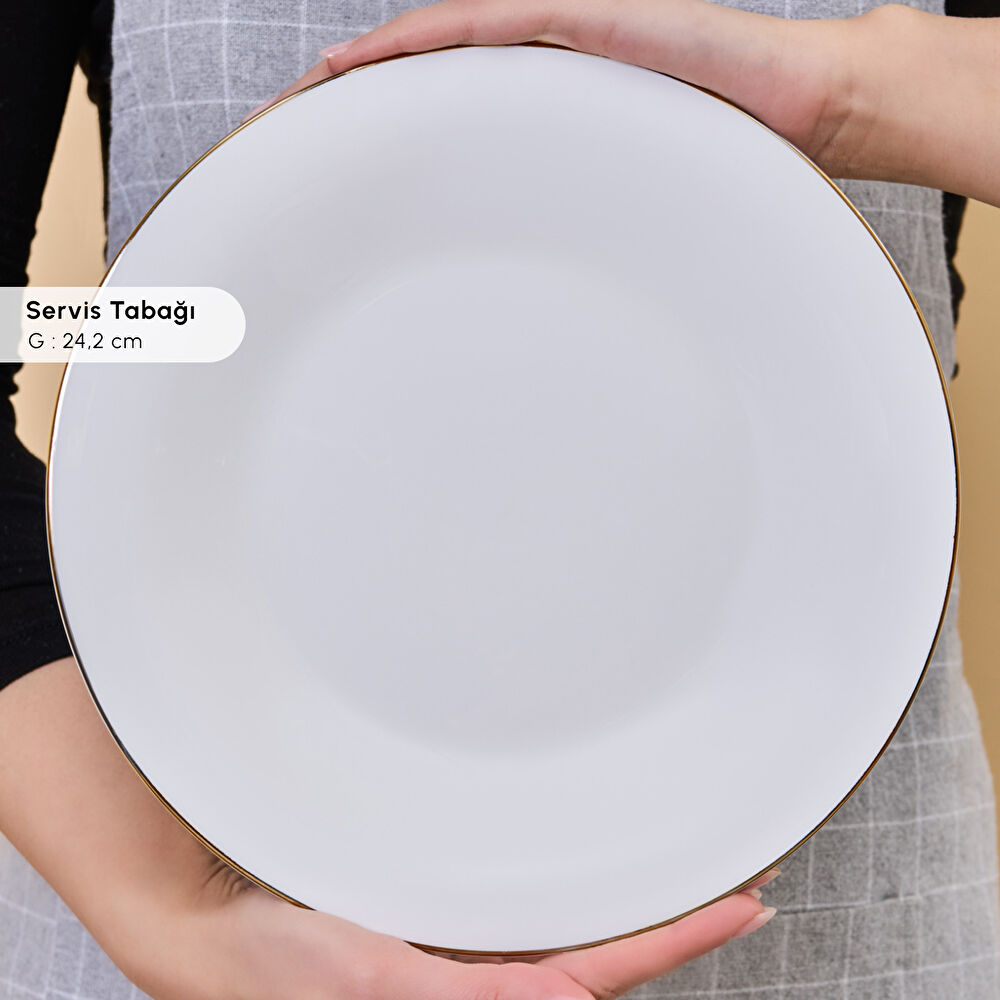 Karaca Fine Pearl Fame 26 Parça 6 Kişilik Kahvaltı Takımı Gold thumbnail 7