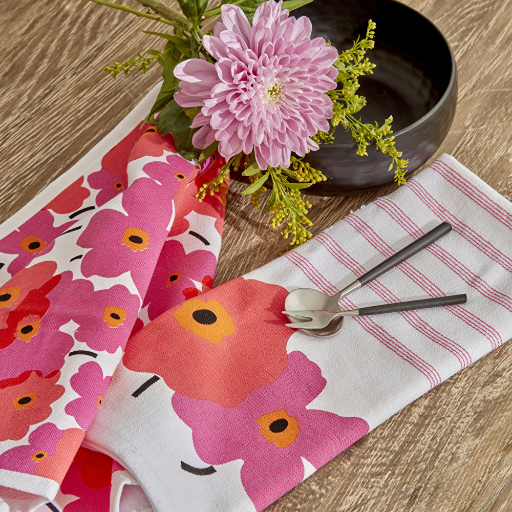 Karaca Home Roxie %100 Pamuk 2 Parça Mutfak Havlusu Pink görseli 1