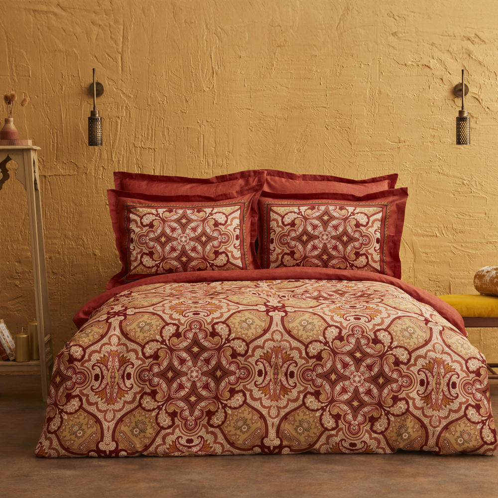 Karaca Home Savoy %100 Pamuk Çift Kişilik Saten Nevresim Takımı Kahve görseli 1