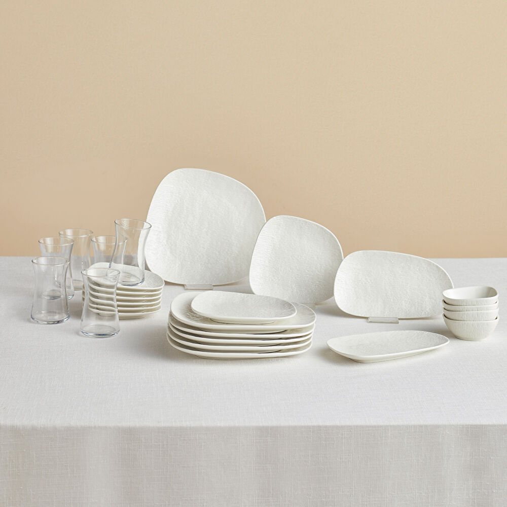 Karaca Forever Bone Cliff 26 Parça 6 Kişilik Kahvaltı Takımı