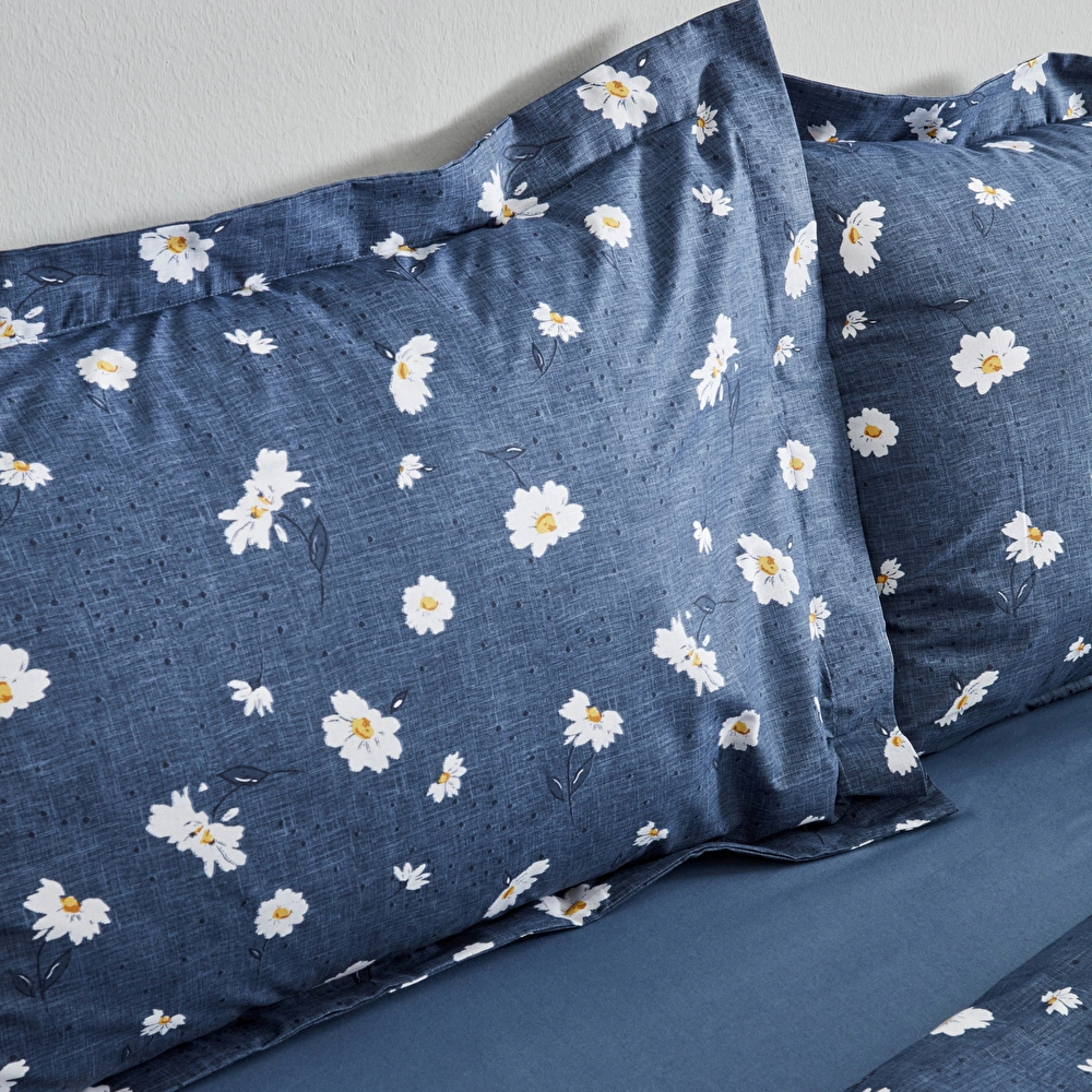 Karaca Home Daisy  %100 Pamuk Tek Kişilik Nevresim Takımı İndigo (PP) görseli 6