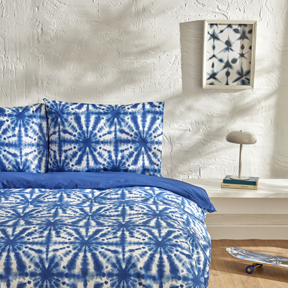 Karaca Home Denim Sanchez Çift Kişilik Nevresim Takımı Mavi  görseli 2