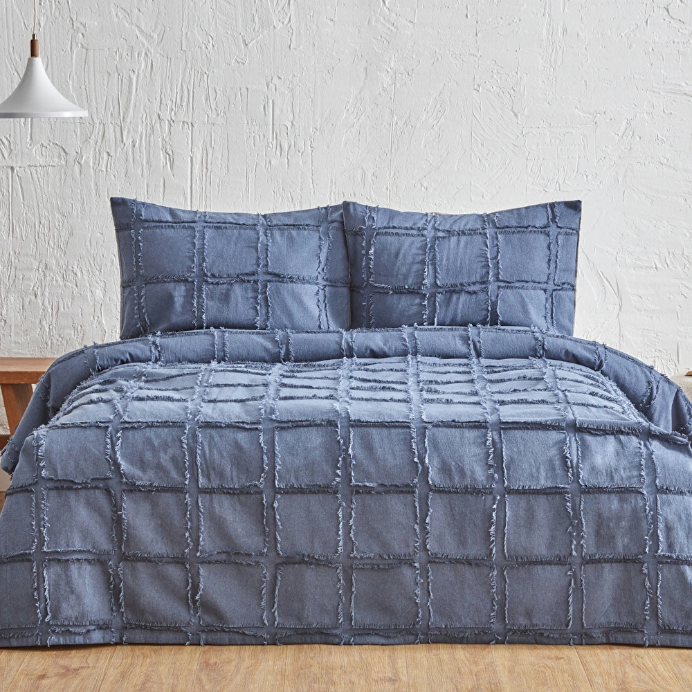Karaca Home Denim Liberty Tek Kişilik Yatak Örtüsü Seti görseli 1