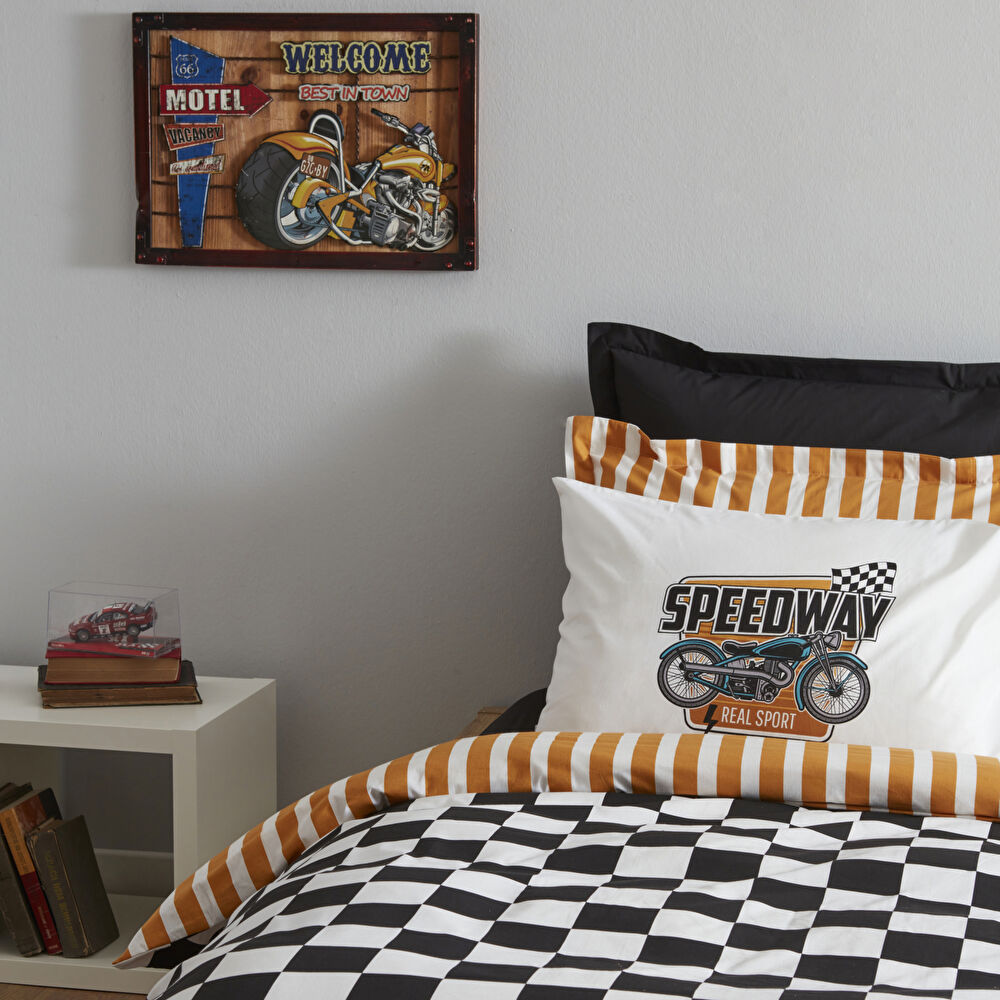 Karaca Home Young Speed Way %100 Pamuk Tek Kişilik Fitted Nevresim Takımı thumbnail 2