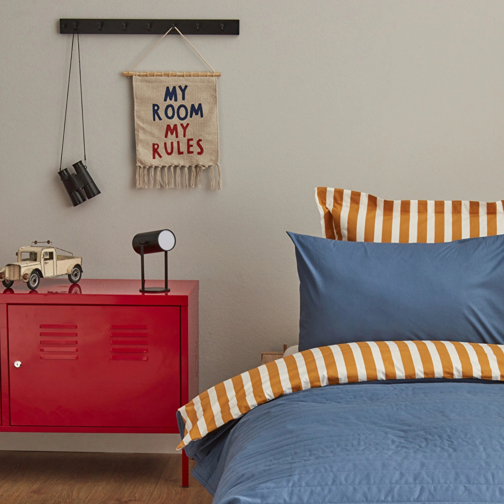 Karaca Home Young Visto Tek Kişilik Yatak Örtüsü Takımı İndigo  görseli 3