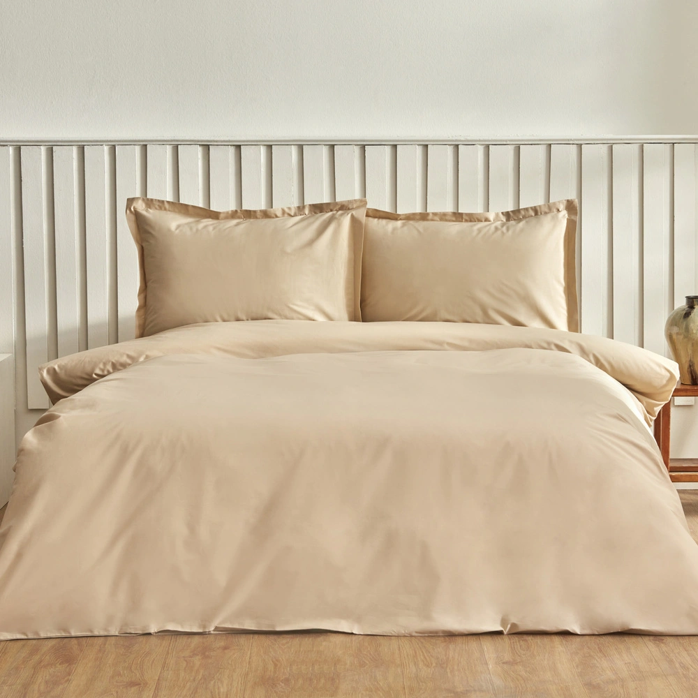 Karaca Home Cool Touch Stripe Çift Kişilik Nevresim Takımı Bej görseli 1