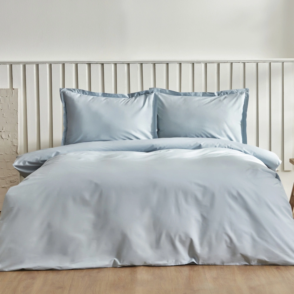 Karaca Home Cool Touch Stripe Çift Kişilik Nevresim Takımı Mavi  görseli 1