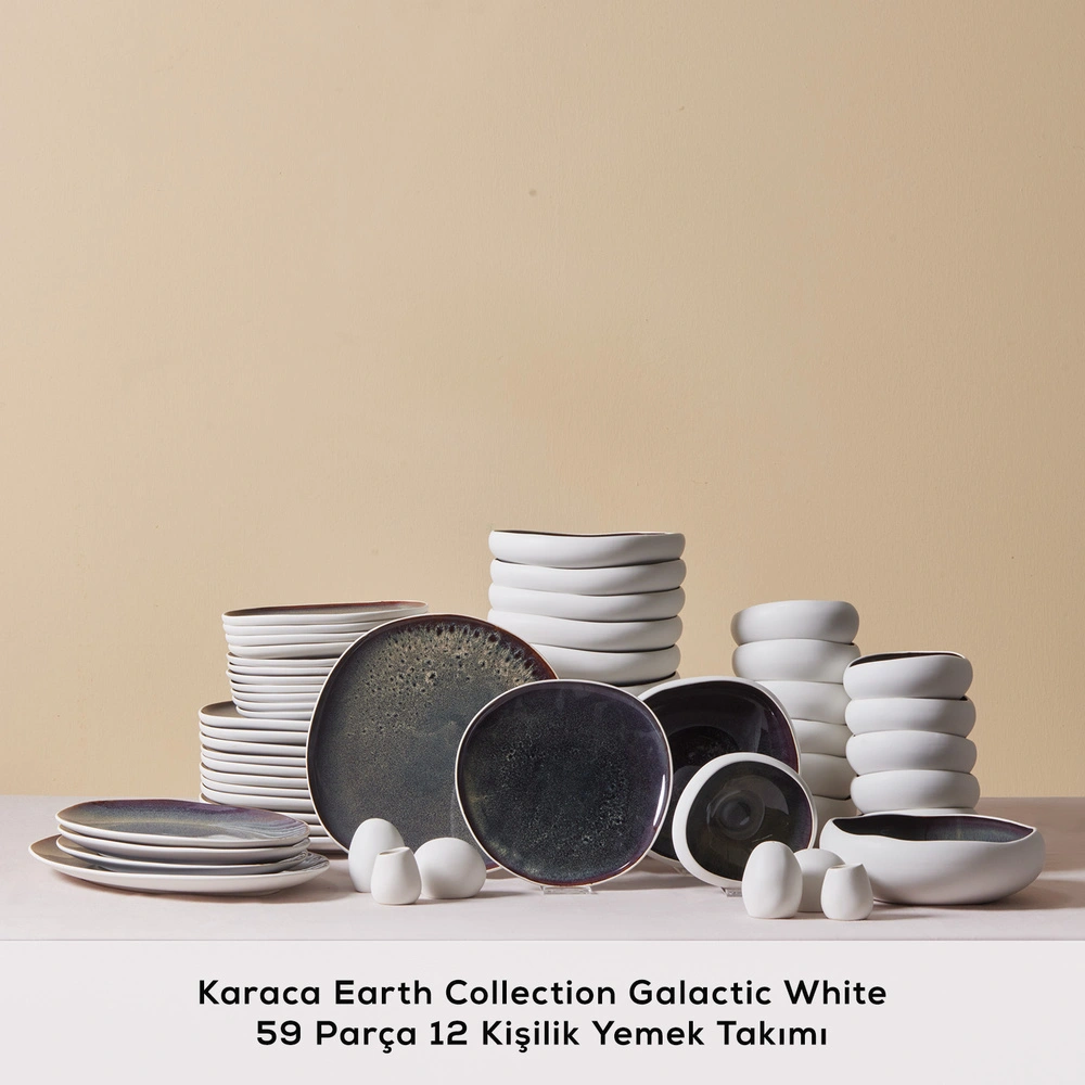 Karaca Red Carpet Collection Earth Collection Galactic White 59 Parça 12 Kişilik Yemek Takımı görseli 3
