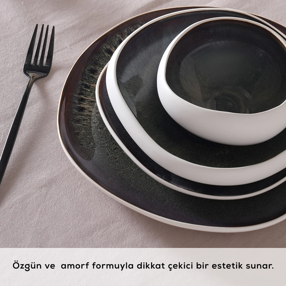 Karaca Red Carpet Collection Earth Collection Galactic White 59 Parça 12 Kişilik Yemek Takımı görseli 4