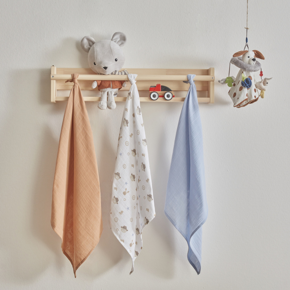 Karaca Home Little Cowboy 3'lü Bebek Müslin Set görseli 1