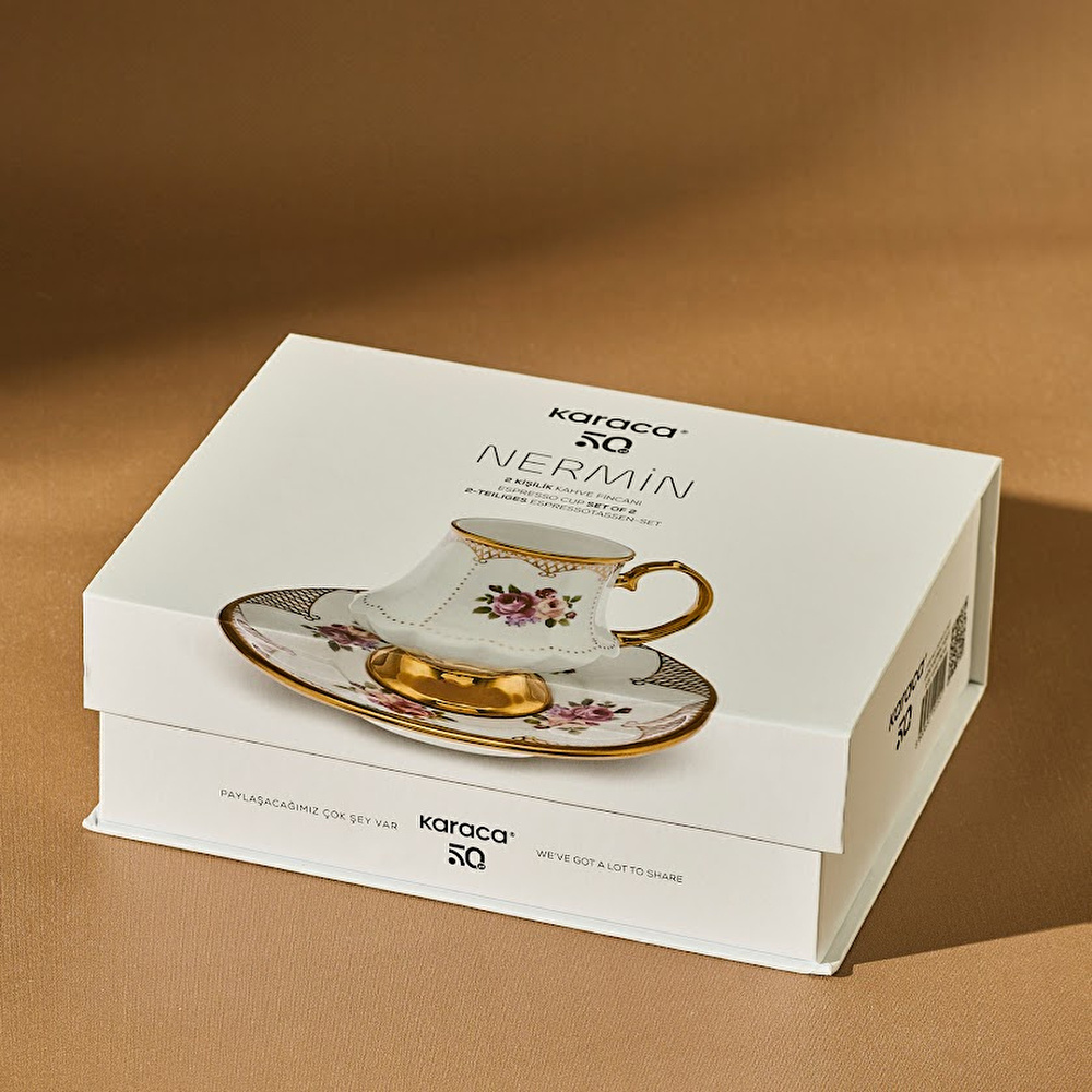 Karaca Nermin 2 Kişilik Kahve Fincan Takımı 85 ml thumbnail 6