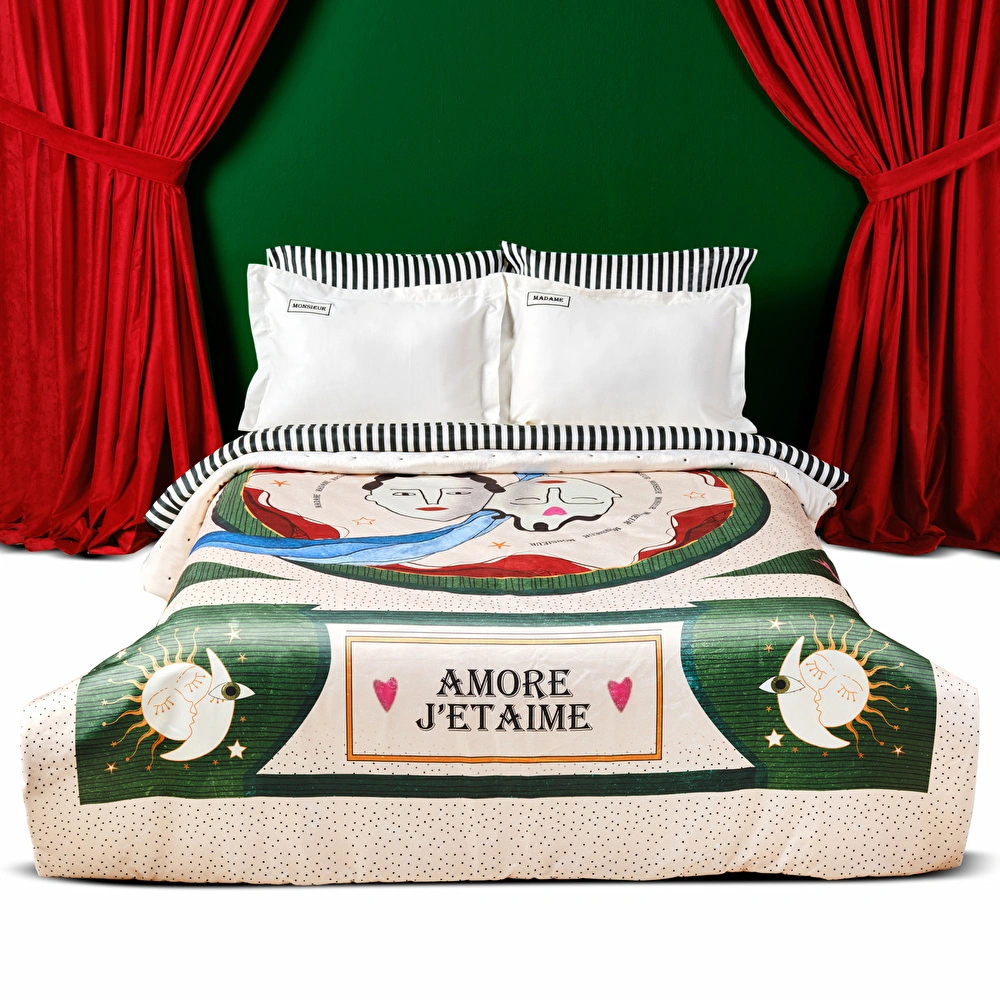 Karaca Home x 2Wins Je t'aime Çift Kişilik Yatak Örtüsü  görseli 8