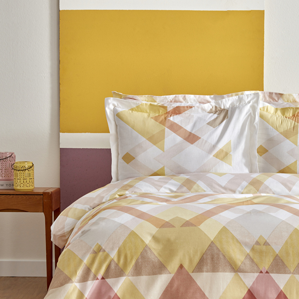 Karaca Home Cleo %100 Pamuk Tek Kişilik Nevresim Takımı Turuncu görseli 4