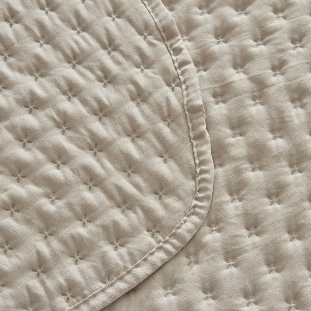 Karaca Home Breeze Soft Çift Kişilik Yatak Örtüsü Takımı Ekru görseli 6