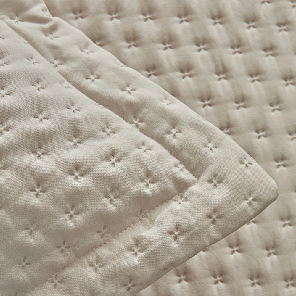 Karaca Home Breeze Soft Çift Kişilik Yatak Örtüsü Takımı Ekru görseli 7