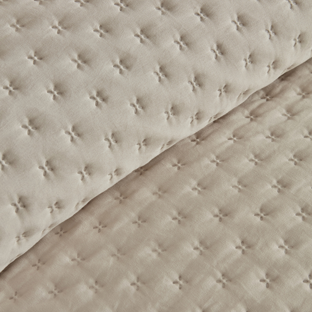 Karaca Home Breeze Soft Çift Kişilik Yatak Örtüsü Takımı Ekru görseli 8