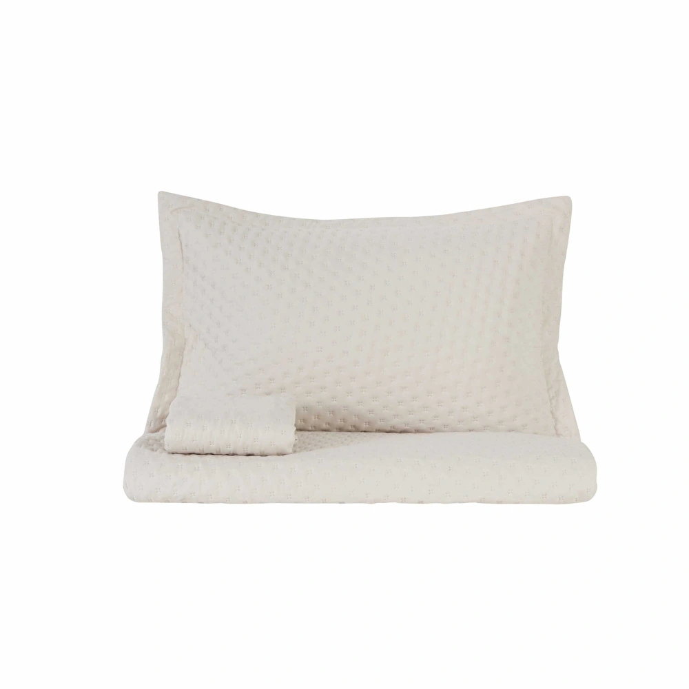 Karaca Home Breeze Soft Çift Kişilik Yatak Örtüsü Takımı Ekru görseli 12