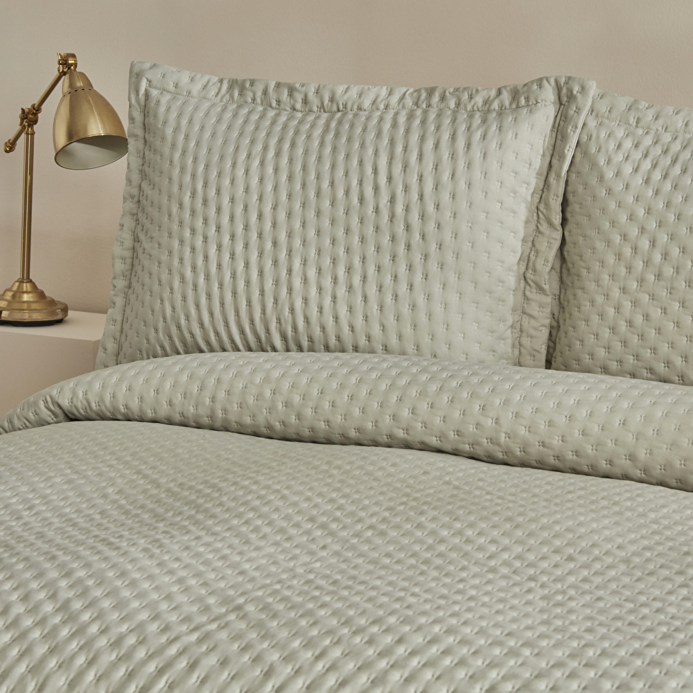 Karaca Home Breeze Soft Çift Kişilik Yatak Örtüsü Takımı Adaçayı görseli 2