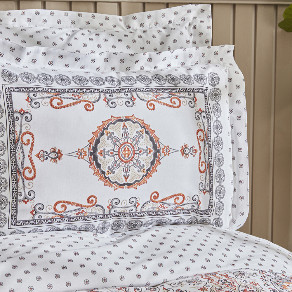 Karaca Home Aprika %100 Pamuk Tek Kişilik Nevresim Takımı Antrasit görseli 7